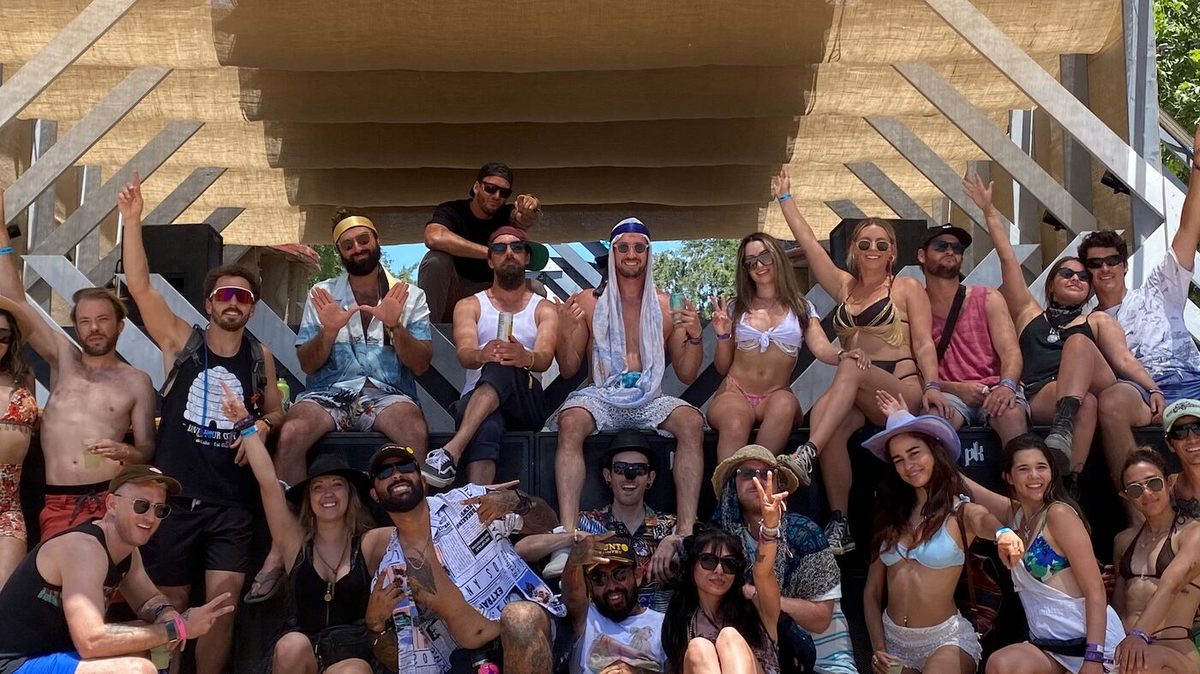Festival group photo at Lightning in a Bottle