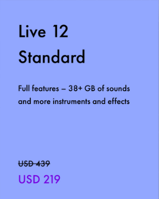 Ableton Live 12 Standard — 50% off