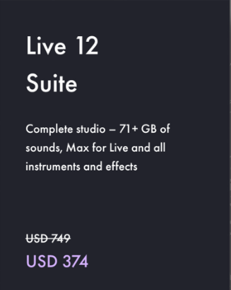 Ableton Live 12 Suite — 50% off