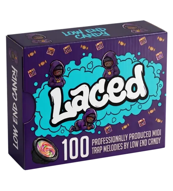 LACED Vol. 1 — 100 professionally produced MIDI trap melodies by Low End Candy