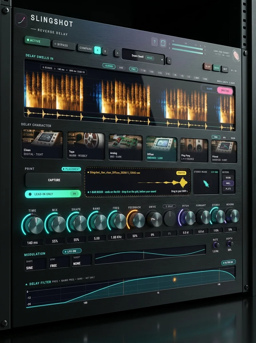 Slingshot reverse delay plugin interface