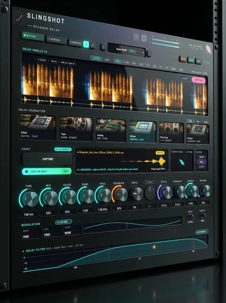 Slingshot reverse delay plugin interface
